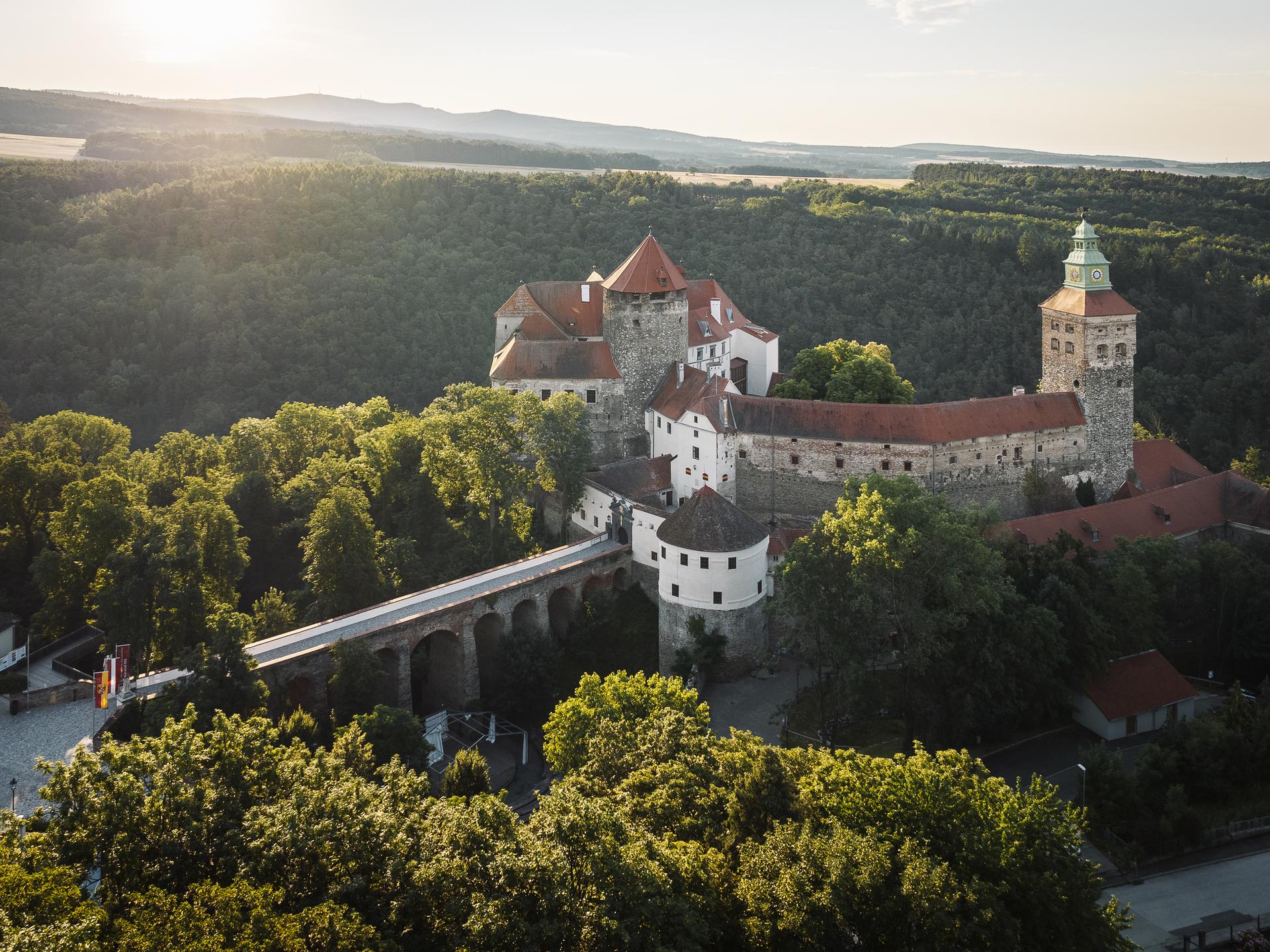Friedensburg Schlaining Panoramafoto von oben