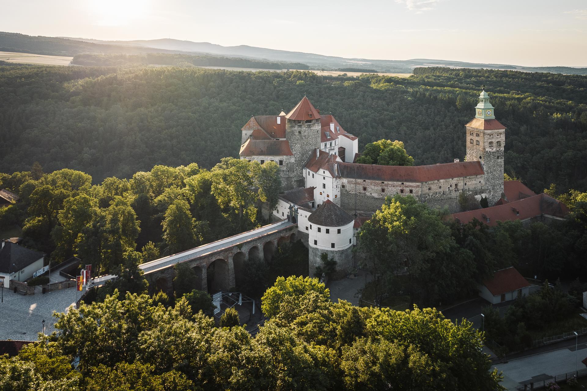 Friedensburg Schlaining Panoramafoto von oben