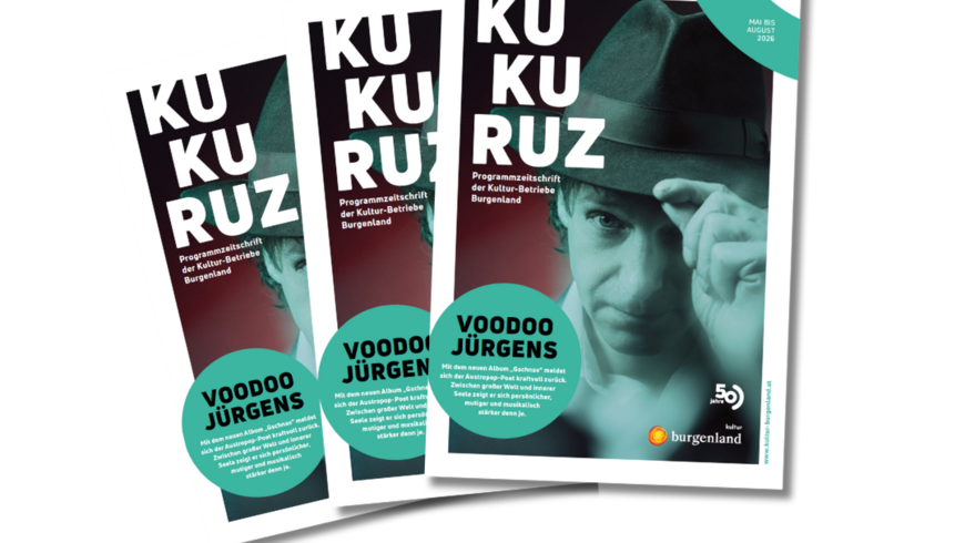 Voodoo Jürgens im Portrait auf dem Titelblatt der Kukurz Zeitschrift Mai bis August 2027
