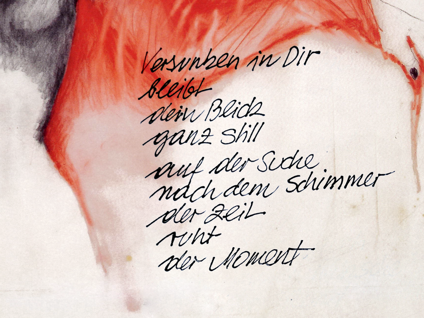 Werk und Margit Koppendorfer mit Gedicht
