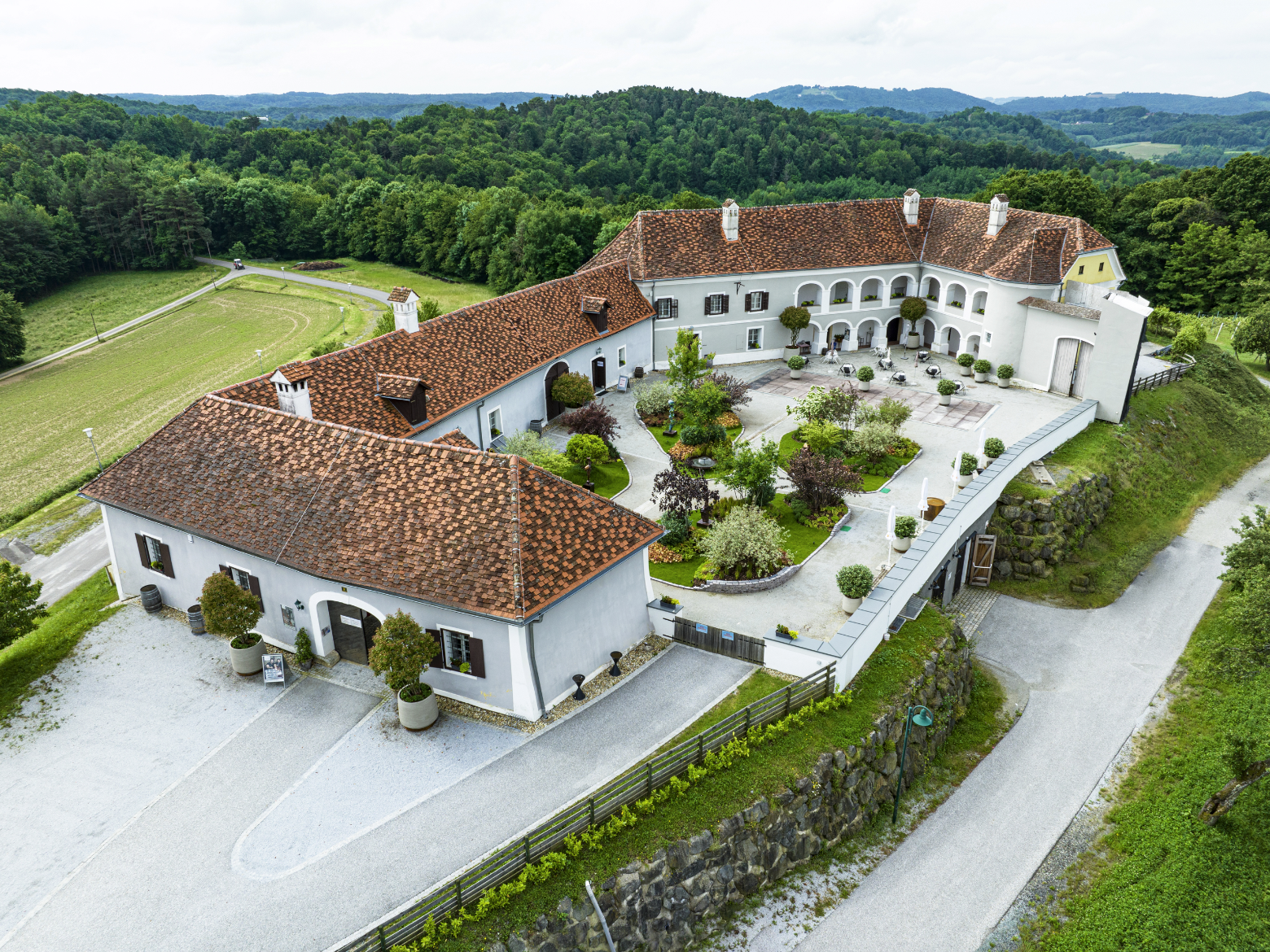 Schloss Tabor Luftaufnahme